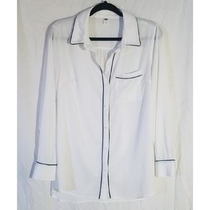 Old Navy Collared Shirt White Size M NWOT